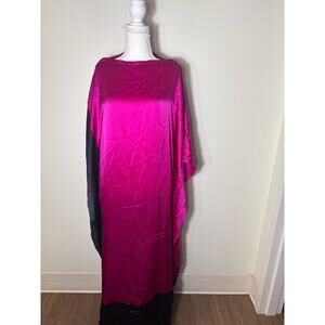 NWT Ocean+Main Fushia Silk Color Block Caftcan Sz L/XL